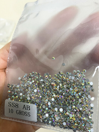 1440 komada svjetlucavih kristala AB/prozirnih dijamanata SS3-SS20 bez hitnih popravka FlatBack Strass Šivanje/tkanina/ukrasi za nokte sa dijamantima