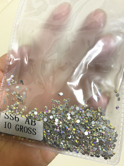 1440 komada svjetlucavih kristala AB/prozirnih dijamanata SS3-SS20 bez hitnih popravka FlatBack Strass Šivanje/tkanina/ukrasi za nokte sa dijamantima