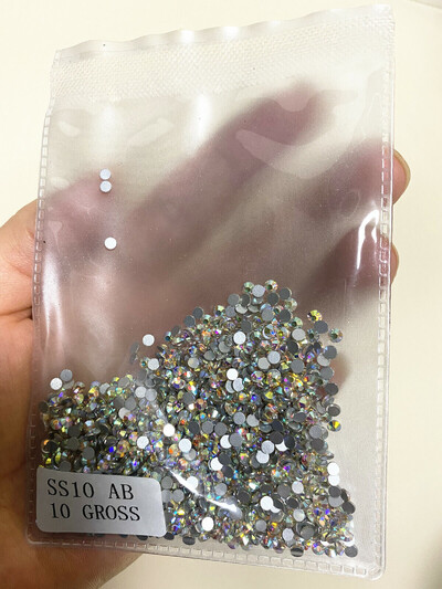 1440 komada svjetlucavih kristala AB/prozirnih dijamanata SS3-SS20 bez hitnih popravka FlatBack Strass Šivanje/tkanina/ukrasi za nokte sa dijamantima