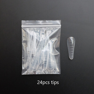 Φόρμες για επέκταση νυχιών με βούρτσα νυχιών με διπλό άκρο UV Gel Κλιπ νυχιών Διπλό καλούπι επέκτασης νυχιών Quick Building Full Cover Συμβουλές νυχιών