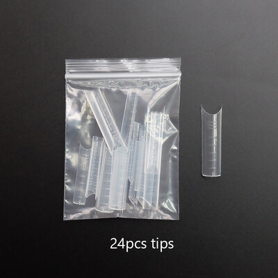 Φόρμες για επέκταση νυχιών με βούρτσα νυχιών με διπλό άκρο UV Gel Κλιπ νυχιών Διπλό καλούπι επέκτασης νυχιών Quick Building Full Cover Συμβουλές νυχιών