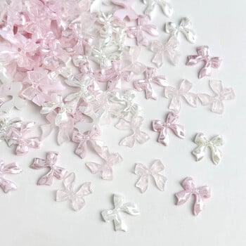 30 τμχ Pearl Cluster Bow Nail Art Charms Supplies Pink White Bowknot Αξεσουάρ Υλικά Μανικιούρ Διακόσμηση Νύχια Διακοσμητικά μέρη