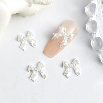 30 τμχ Pearl Cluster Bow Nail Art Charms Supplies Pink White Bowknot Αξεσουάρ Υλικά Μανικιούρ Διακόσμηση Νύχια Διακοσμητικά μέρη