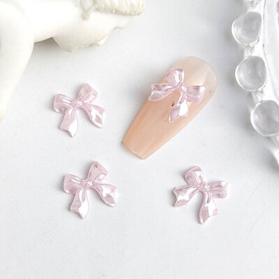 30PCS Pearl Cluster Bow Nail Art Charms Pribor Pink White Bowknot Dodaci Materijali Dekoracija za manikuru Dijelovi za ukrašavanje noktiju