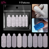 BNG 12Pcs Rose Snowflakes Silikonski kalupi za nokte dvostrukog oblika Stvaranje reljefnog dizajna Kalup za nokte Silikonska naljepnica Jastučići za višekratnu upotrebu