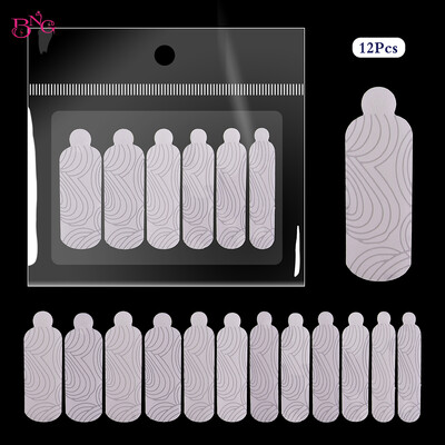 BNG 12Pcs Rose Snowflakes Silikonski kalupi za nokte dvostrukog oblika Stvaranje reljefnog dizajna Kalup za nokte Silikonska naljepnica Jastučići za višekratnu upotrebu