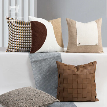 Μαξιλαροθήκη Coffee Style, Hotel Homestay Furniture Factory Μαξιλάρι καναπέ, Designer Square Pillow