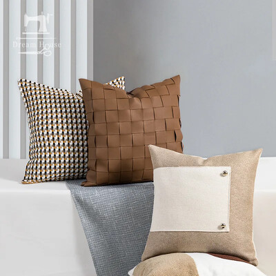 Μαξιλαροθήκη Coffee Style, Hotel Homestay Furniture Factory Μαξιλάρι καναπέ, Designer Square Pillow