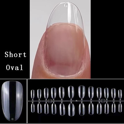 120Pcs Nail Tips Extension System Sculpted Full Cover Soft Gel XS Kratki umjetni nokti Francuski balerinke Capsules Press On Tips