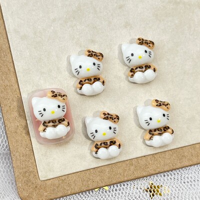 20 τμχ Νέο μοτίβο Hello Kitty Cartoon Αξεσουάρ νυχιών Χαριτωμένα γυαλιά Love KT Cat Bow DIY Διακοσμητικό γούρι νυχιών