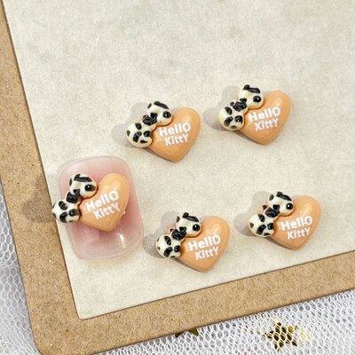 20 τμχ Νέο μοτίβο Hello Kitty Cartoon Αξεσουάρ νυχιών Χαριτωμένα γυαλιά Love KT Cat Bow DIY Διακοσμητικό γούρι νυχιών