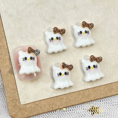 20 τμχ Νέο μοτίβο Hello Kitty Cartoon Αξεσουάρ νυχιών Χαριτωμένα γυαλιά Love KT Cat Bow DIY Διακοσμητικό γούρι νυχιών