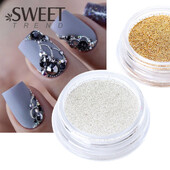 Male mikro perle od nehrđajućeg čelika 0,4 mm za ukrašavanje noktiju, metalne Y2K nokte s klinovima, perle od kavijara, srebrno zlatno sivi pribor