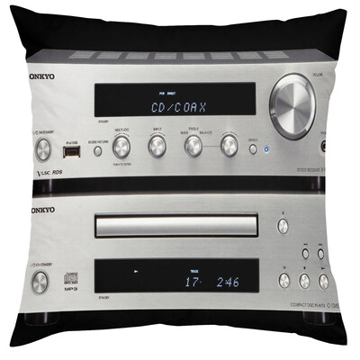 Ρετρό Speaker Piano Rock Μαύρο Λευκό Κάλυμμα Μαξιλαριού Καναπέ Μαξιλάρι Μουσικής Pop Band