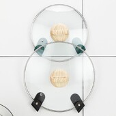 Επιτοίχια θήκη για καπάκι κατσαρόλας Αυτοκόλλητη κρεμαστή θήκη για κάλυμμα κατσαρόλας ράφι κουζίνας ράφι αποθήκευσης κουζίνας Organizer κουζίνας