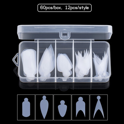 TP 60/120pcs Επαναχρησιμοποιήσιμη φόρμα γαλλικής σιλικόνης για σύστημα ντουέτο Nail Dual Form Nail Gulde Line Forma Αυτοκόλλητο για γαλλικό μανικιούρ