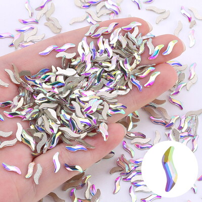 K9 100 τμχ AB διακοσμητικό νυχιών με διαμάντι σε σχήμα ψευδαίσθησης με διαμάντι σταγόνα νερού με διαμάντι αλογομάτι διαμάντι διακόσμηση νυχιών με επίπεδη βάση