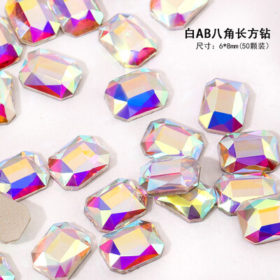 K9 100 τμχ AB διακοσμητικό νυχιών με διαμάντι σε σχήμα ψευδαίσθησης με διαμάντι σταγόνα νερού με διαμάντι αλογομάτι διαμάντι διακόσμηση νυχιών με επίπεδη βάση