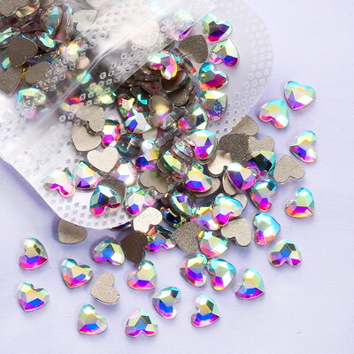 K9 100 τμχ AB διακοσμητικό νυχιών με διαμάντι σε σχήμα ψευδαίσθησης με διαμάντι σταγόνα νερού με διαμάντι αλογομάτι διαμάντι διακόσμηση νυχιών με επίπεδη βάση