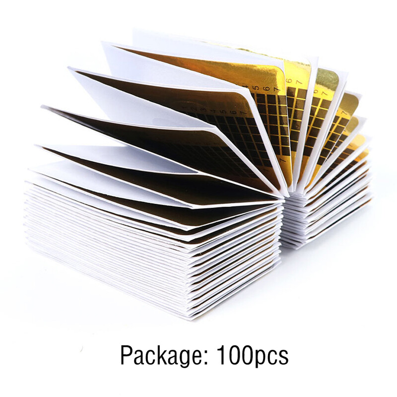 1 πακέτο Γαλλικές φόρμες νυχιών για επέκταση Συμβουλές τέχνης νυχιών Extend Mold Form Curl Gel Polish αυτοκόλλητο Εργαλεία στένσιλ για μανικιούρ JINJ070-1