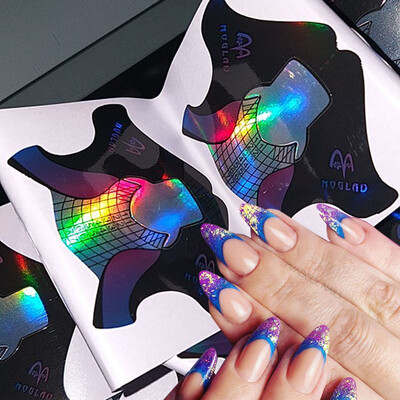 50 komada akrilnih noktiju tips Extension XXXL Extra long Nail Forms Vodič za oblikovanje Naljepnice Papirnati UV Gel Alat za manikuru