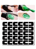 Štitnik za nokte od 50 komada, Štitnik za gel lak za nokte za prste, Peel Off Barrier, Štitnik za zanoktice na koži, naljepnice za francuske nokte S