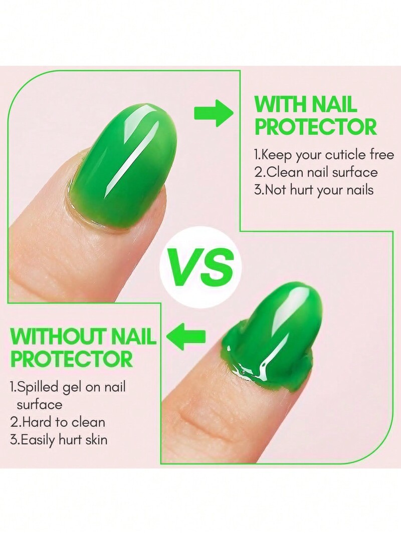 Štitnik za nokte od 50 komada, Štitnik za gel lak za nokte za prste, Peel Off Barrier, Štitnik za zanoktice na koži, naljepnice za francuske nokte S