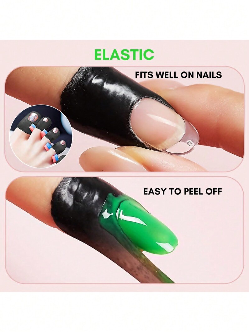 Štitnik za nokte od 50 komada, Štitnik za gel lak za nokte za prste, Peel Off Barrier, Štitnik za zanoktice na koži, naljepnice za francuske nokte S