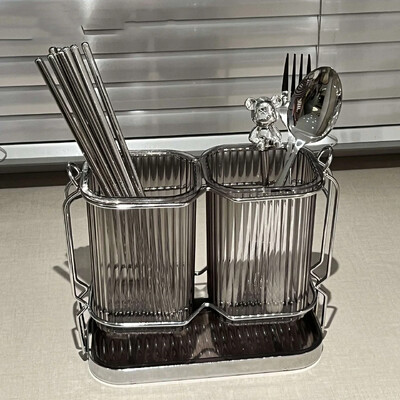 Kuhinjski organizator pribora za jelo Lagani luksuzni štapići za jelo Držač žlice za pribor od nehrđajućeg čelika Ocjeđivač posuđa Organizator kuhinjskog pribora