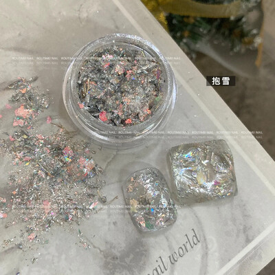 Pahuljice za nokte Svjetlucave zlatne folije Rose Gold Nail Art Srebrna bakrena folija Šljokice Leaf Lake Nepravilan Paillette Manicure Decor nails