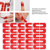 50 gab. U formas nolobāmās nagu lentes Ādas barjera, necaurlaidīga uzlīme Nail Art Protector Cover Nagu uzlīme Nagu mākslas manikīra rīks