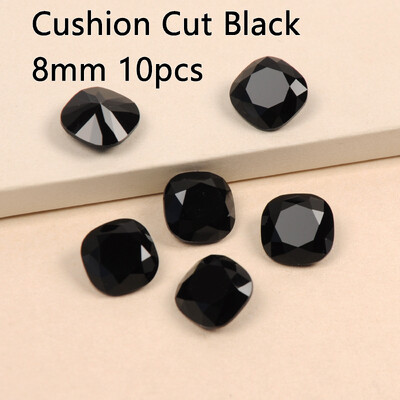 YANRUO Jet Black stakleni kamenčići svih oblika Ukrasi za nokte Crystal Strass Pointback Kozmetički dodaci u više oblika