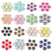 20 komada 15 mm ABS poluokruglih bisernih gumba od vještačkih dijamanata Metalni dijamantni gumbi ravnog naslona za DIY ukrase za haljine H0915