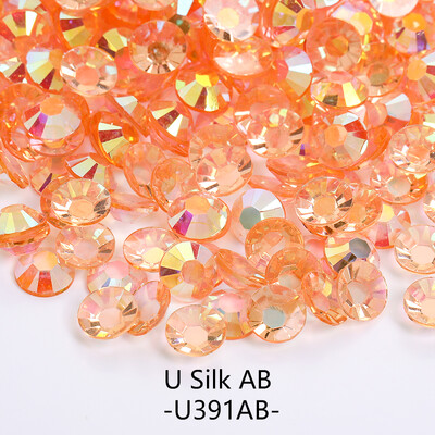 2/3/4/5/6mm Μεγάλη συσκευασία Ρητίνης Rhinestone Nails Art Decorations Jelly AB Non Hot Fix Flatback Plastic Garment DIY Paste Drill Gem