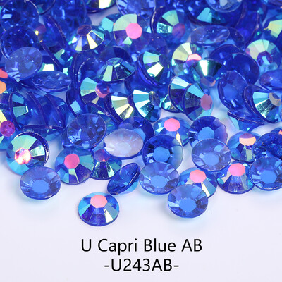 2/3/4/5/6mm Μεγάλη συσκευασία Ρητίνης Rhinestone Nails Art Decorations Jelly AB Non Hot Fix Flatback Plastic Garment DIY Paste Drill Gem