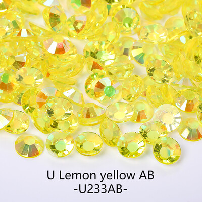 2/3/4/5/6mm Μεγάλη συσκευασία Ρητίνης Rhinestone Nails Art Decorations Jelly AB Non Hot Fix Flatback Plastic Garment DIY Paste Drill Gem