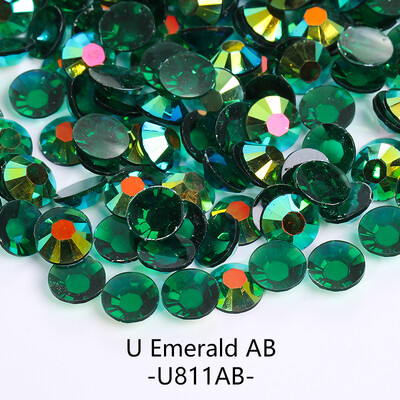 2/3/4/5/6mm Μεγάλη συσκευασία Ρητίνης Rhinestone Nails Art Decorations Jelly AB Non Hot Fix Flatback Plastic Garment DIY Paste Drill Gem