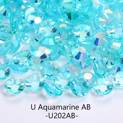 2/3/4/5/6mm Μεγάλη συσκευασία Ρητίνης Rhinestone Nails Art Decorations Jelly AB Non Hot Fix Flatback Plastic Garment DIY Paste Drill Gem