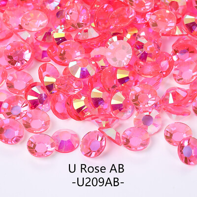 2/3/4/5/6mm Μεγάλη συσκευασία Ρητίνης Rhinestone Nails Art Decorations Jelly AB Non Hot Fix Flatback Plastic Garment DIY Paste Drill Gem