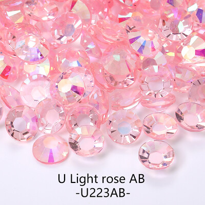 2/3/4/5/6mm Μεγάλη συσκευασία Ρητίνης Rhinestone Nails Art Decorations Jelly AB Non Hot Fix Flatback Plastic Garment DIY Paste Drill Gem