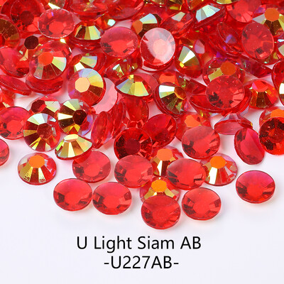 2/3/4/5/6mm Μεγάλη συσκευασία Ρητίνης Rhinestone Nails Art Decorations Jelly AB Non Hot Fix Flatback Plastic Garment DIY Paste Drill Gem