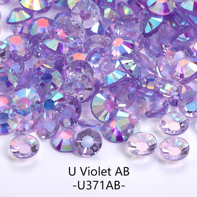 2/3/4/5/6mm Μεγάλη συσκευασία Ρητίνης Rhinestone Nails Art Decorations Jelly AB Non Hot Fix Flatback Plastic Garment DIY Paste Drill Gem