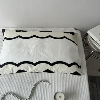 Βαμβακερή μαξιλαροθήκη Πολύχρωμη ριγέ Μαξιλαροθήκη Κλινοσκεπάσματα Μαύρο Μαξιλαροθήκη Φάκελος Κάλυμμα Μαξιλαροθήκη Nordic Sling