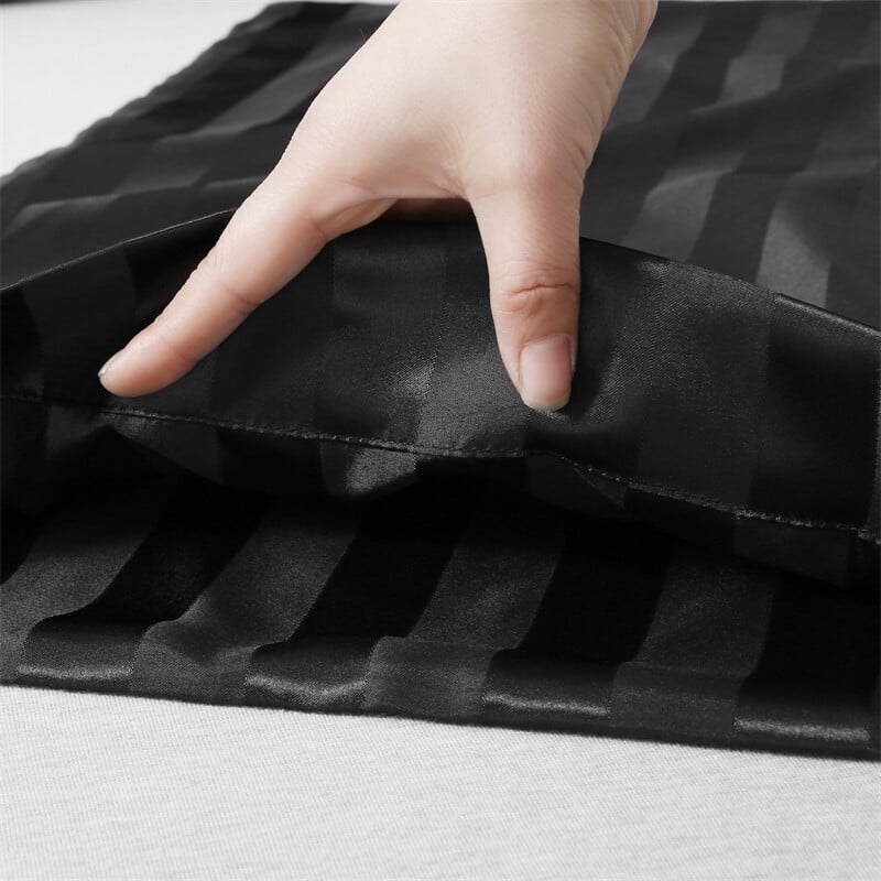 Vrhunska Jacquard pruge Jastučnica Queen Visokokvalitetna jastučnica od imitacije svile King Size Kućne jastučnice Zatvaranje omotnica