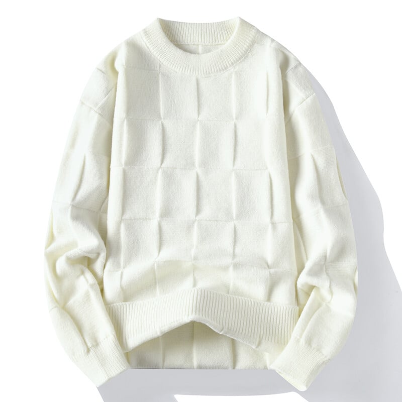 Ανδρικά φθινοπωρινά και χειμερινά πουλόβερ υψηλής ποιότητας καρό πλεκτά/Ανδρική λεπτή μόδα Casual πουλόβερ Ανδρικά μακρυμάνικα πουλόβερ 3XL-M