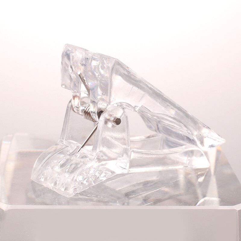 10 vnt polietileno gelio pirštų nagų priauginimo LED statybiniai spaustukai, manikiūro nagų dailės įrankis nagų galiukų segtukas