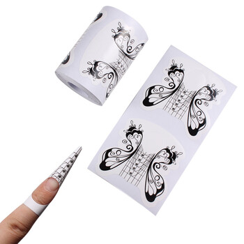 50Pcs Bee/Butterfly/Horseshoe Professional Nail Form Sticker French Tips Extension Builder Ακρυλικό Gel Guide Mold Mould Manicure