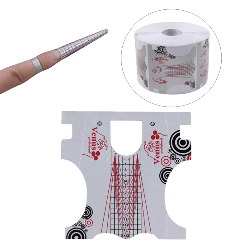 50 vnt. Bičių/drugelio/pasagos profesionalus nagų formos lipdukas French Tips Extension Builder akrilo gelio vadovas pelėsių manikiūro įrankis