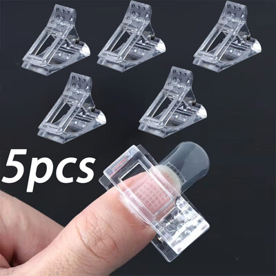100/120gab nagu Dual Forms Pilns pārklājums Mākslīgie nagi Ātri veidojošie veidņu uzgaļi Skaidri nagu pagarināšanas formas uzgaļi UV gēla manikīra instrumenti %