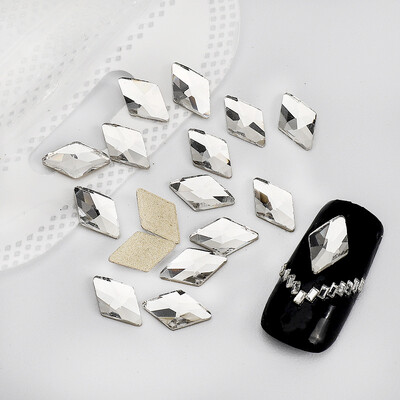 veleprodaja100kom Bijeli prozirni kristalni elegantni vještački dijamant 3D manikura Nail Art ukrasi privjesci nakit